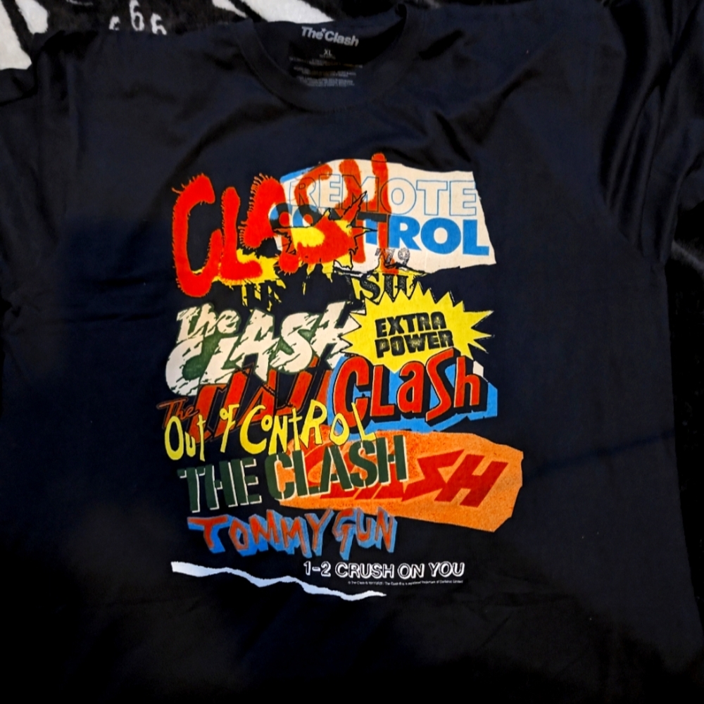 The Clash Repeating Text Vintage T-Shirt